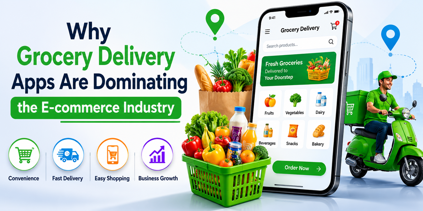 Why Grocery Delivery Apps Are Dominating the E-commerce Industry